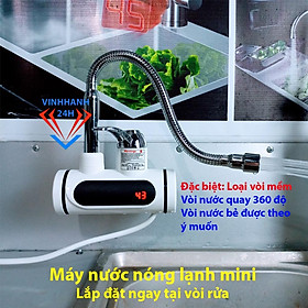 Hình ảnh Máy nước nóng lạnh mini, kiểu vòi mềm có thể quay 360 độ và bẻ được đi các hướng SẢN PHẨM MỚI 2023