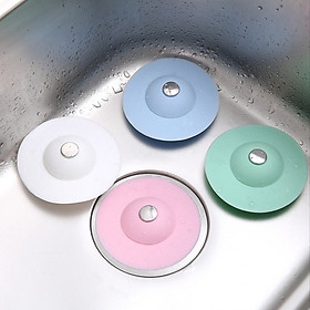 Nắp Đậy Giữ Nước Bồn Rửa Chén Bát, Lavarbo Bằng Silicon Có Nút Bật Mở, Lỗ Thoát Nước 2 Trong 1 Tiện Lợi - Dụng Cụ Lọc Rác, Tóc Cho Bồn Rửa Chén Bát, Lavarbo Bằng Silicon