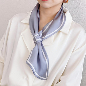 Khăn lụa đa năng thắt kiểu thời trang trẻ trung họa tiết chữ H SKC21 (chọn mầu)