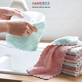 Mua COMBO 5 Khăn Lau Đa Năng  Khăn Lau Bếp 2 Mặt Kháng Khuẩn  Siêu Thấm (Lau Tay  Lau bát đĩa  bàn ghế  cốc chén...) - Hàng Chính Hãng