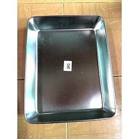 Mua Khay inox chữ nhật 4 cỡ lớn nhỏ sâu 5cm hành nhập dày đẹp đựng thức ăn khay làm bánh inox khay tiệm cơm khay sâu inox