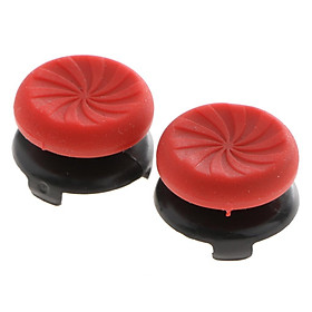 2Pcs Thumb Grips Joystick Thumbstick Cap Cover Protector Replacement Parts For Sony PlayStation 4 PS4 Controller Red