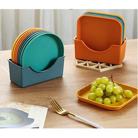 Mua Set 8 đĩa lúa mạch kèm khay đựng cao cấp