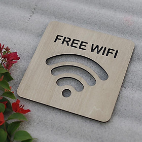 Bảng gỗ decor quán free wifi trang trí cao cấp hiện đại