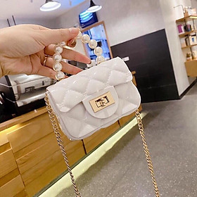 Túi Xách Mini Cho BéTúi Nhựa Mini Khóa Ngang Quai Ngọc Cực Sang Cho Mẹ và Bé HH1100
