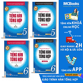 [Download Sách] Combo 4 Cuốn Tiếng Hàn Tổng Hợp Cao Cấp 5 và 6 Bản Đen Trắng - Học Kèm App Và Khóa Học Online