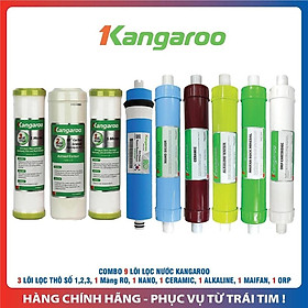 Mua Trọn bộ 9 lõi lọc nước Kangaroo hàng chính hãng dùng cho máy lọc nước Kangaroo KG108A KV