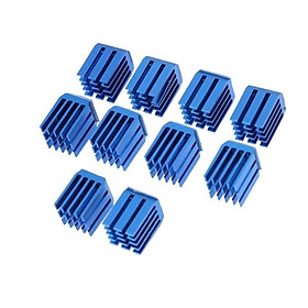 10 Pcs 3D Printer Parts Accessories Blue Cooling Block Heatsink for TMC2100