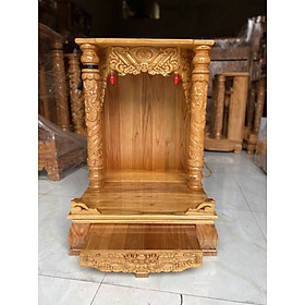  Bàn thờ thần tài ông địa gỗ xoan ngang 48 x 68cm, bàn thờ ông địa gỗ (0988,587165 )