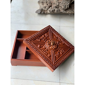 Mua Hộp (khay) đựng bánh kẹo  mứt ngày tết vuông bằng gỗ