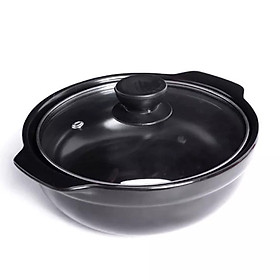 Mua Nồi đất tráng men cao cấp  nắp kính chịu nhiệt 400 độ chuyển nấu mì cay  kho tộ ... nhiều kích cỡ