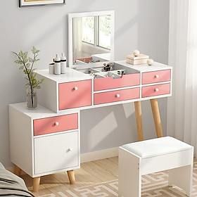 Mua Bàn Trang Điểm Thông Minh Gương Gập Tiện Ích Gỗ MDF phủ melamin cao cấp ̣(Không Bao Gồm Ghế)