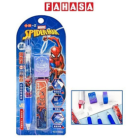 Bút Chì Bấm Spider-Man Kèm Ngòi Chì Và Gôm Tẩy - iiGEN YZ310062