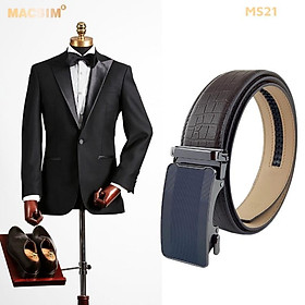 Thắt lưng nam -Dây nịt nam da thật cao cấp nhãn hiệu Macsim MS21