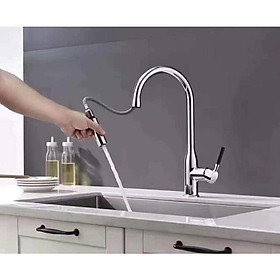 Vòi rửa bát nóng lạnh rút dây Lukas Korea