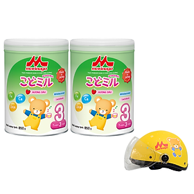 Combo 2 hộp Sữa Morinaga số 3 Kodomil 850g  -Tặng nón bảo hiểm trẻ em nửa đầu có kính