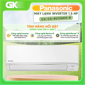 Máy lạnh Panasonic Inverter 1.5 HP CU/CS-RU12AKH-8 - Hàng chính hãng - Chỉ giao HCM