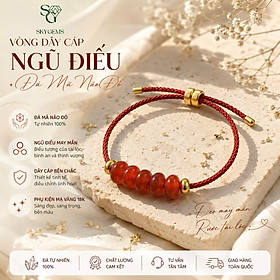 Vòng Ngũ Điếu Mã Não Đỏ – Đá Tự Nhiên Cao Cấp, Thiết Kế Sang Trọng Dành Cho Nam & Nữ