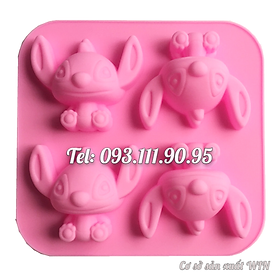 Mua Khuôn silicon làm rau câu  socola 4 con gấu Stitch Teddy Starcraft – Mã số 1078