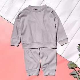 Bộ Dài Tay Thu cotton tổ ong trơn Cho Bé O.P Kids