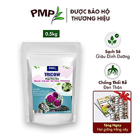 Phân Bón Hữu Cơ Tricow PMP Nuôi Hoa Nuôi Quả Cho Cây Cảnh, Rau Sạch, Hoa Túi 1Kg