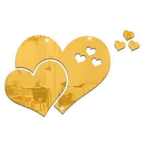 Mua Gương Dán Tường Hình Trái Tim 3d