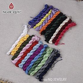 Combo 2 bó 10m dây vải dù thắt dây handmade loại 1mm - Ngọc Quý Gemstones