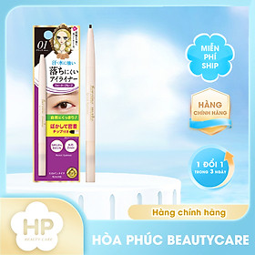 Bút Chì Sáp Kẻ Mí Mắt Chống Trôi Dạng Xoay Nét Vẽ Tự Nhiên Kissme Heroine Make Quick Eyeliner - Màu Đen #01