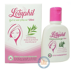 Gel vệ sinh phụ nữ Lotuphil 125ml, Làm sạch và hết mùi hôi - Hàng Chính Hãng