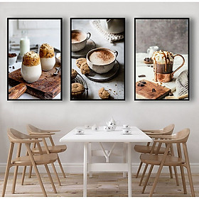 Mua (CÓ ẢNH THẬT)Tranh treo tường trang trí decor quán cà phê 25 tranh có khung tặng kèm đinh treo