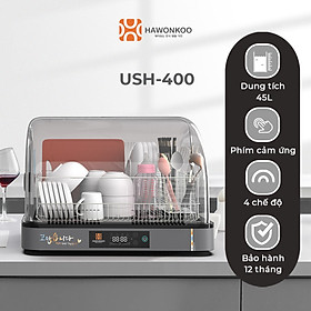 Máy Tiệt Trùng Đa Năng HAWONKOO USH-400 Sấy Khô Bát Đĩa Khử Trùng UV 45 Lít Hàng Chính Hãng - Thương Hiệu Hàn Quốc