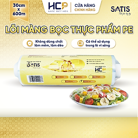 Mua Lõi Màng Bọc Thực Phẩm PE SATIS 30cm x 600m Không Chứa Chất Phụ Gia Gây Hại Sức Khỏe Dùng Được Cho Lò Vi Sóng