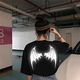 Áo Thun Nam_ Nữ Phản Quang In hình FACE_EVIL , áo chất, đi đêm, đi phượt bao ngầu, nhìn đã mắt