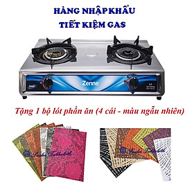 BẾP GAS ĐÔI ZENNE KGS301-C CÓ 1 ĐẦU HÂM - NHẬP KHẨU MALAYSIA – MẶT BẾP INOX - NGỌN LỬA MẠNH VÀ HỘI TỤ - TIẾT KIỆM GAS - INOX - Một đầu hâm