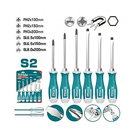 Bộ 6 tua vít  đóng xuyên  total THGSS2606
