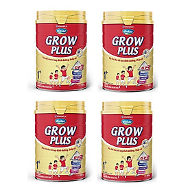 BỘ 4 LON SỮA BỘT VINAMILK DIELAC GROW PLUS 1+ 900G (CHO TRẺ TỪ 1 - 2 TUỔI)