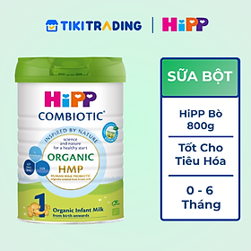 Sữa bột công thức HiPP Organic Combiotic 800g Số 01 cho bé từ 0 - 6 tháng