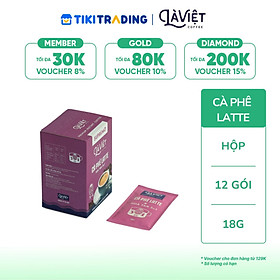 Hộp 12 gói Cà Phê Hòa Tan Supremo - Cà Phê Latte 3in1 Là Việt(18g/gói)