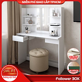 Mua Bàn trang điểm gỗ hiện đại SMLIFE Megan | Gỗ MDF dày 17mm chống ẩm | D120xR45xC140cm