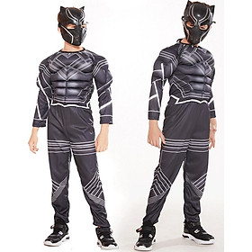 Trang Phục Chiến Binh Báo Đen Bộ Quần Áo Black Panther Trẻ Em Trang Phục Avengers Trang Phục Halloween Siêu Anh Hùng Cho Trẻ Em