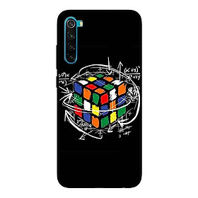 Ốp Lưng in cho Xiaomi Redmi Note 8 Mẫu Rubik Toán Học - Hàng Chính Hãng