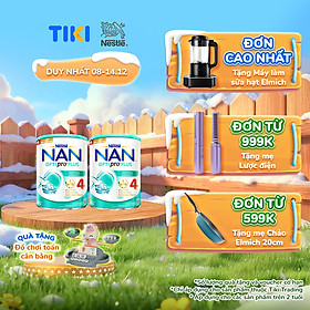 [Tặng Đồ chơi toán học cân bằng] Bộ 2 lon Sữa bột Nestlé NAN OPTIPRO PLUS 4 800g/lon với 5HMO Giúp tiêu hóa tốt + Tăng cường đề kháng - Bé 2-6 tuổi