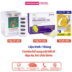 Combo Viên uống nội tiết đẹp da, tóc Lcystine