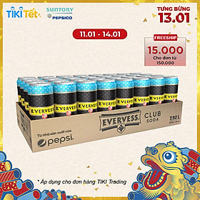 Thùng 24 Lon Nước Giải Khát Evervess Soda 330ml