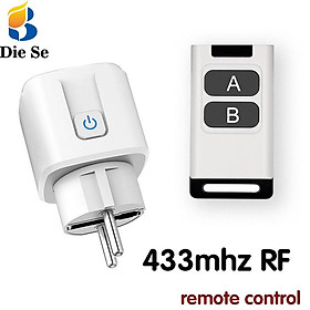 Universal điều khiển điều khiển từ xa mini ổ cắm điện mini 433MHz rf plug 220v 16a công tắc ổ cắm đơn cho thiết bị gia dụng màu LED: Đặt 1