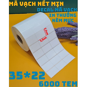 [Set 5 cuộn] Giấy in mã vạch 3 tem 110mm - Hàng Nhập Khẩu