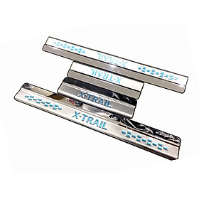  Bộ Ốp bậc cửa, Nẹp bước chân INOX dành cho xe Nissan X-Trail - Bên ngoài