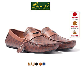 Giày Lười Nam Banuli Nappa Cow Leather Shoes - Moccasin Loafers C7ML1