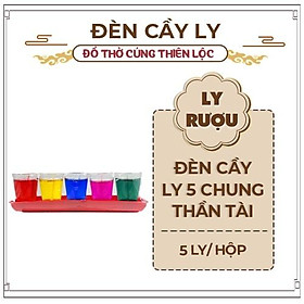 Mua Hộp Đèn Cầy 5 Ly Thần Tài Cao 6cm Cháy Liên Tục 12 Tiếng Đồ Thờ Cúng Thiên Lộc - Hộp 5 Ly