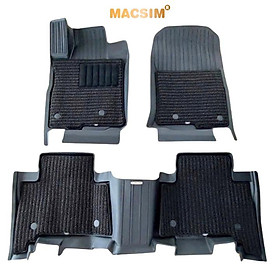 Thảm lót sàn 2 lớp 2 hàng ghế xe ô tô TOYOTA PRADO 2010+ Nhãn hiệu Macsim 3W chất liệu nhựa TPE đúc khuôn cao cấp - màu đen